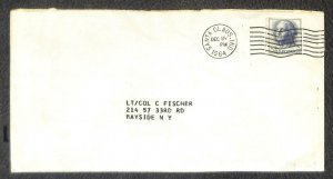 USA #1229 COIL STAMP SANTA CLAUS INDIANA TO BAYSIDE NEW YORK COVER 1964