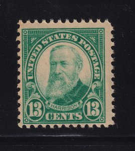 1926 Harrison 13c green definitive Sc 622 MLH OG single stamp (T