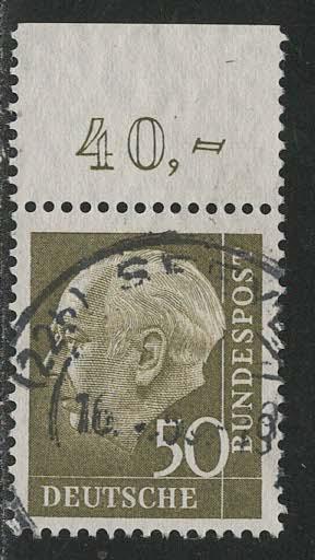 Germany Bund Scott # 757, used, variation sheet print