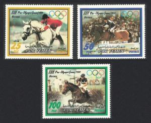 Yemen Horses Olympic Games Los Angeles 3v SG#297-299