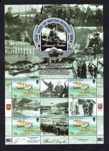 Isle of Man: 2014  Centenary Picton's Victory in International Seaplane Race MNH