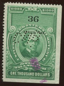 RD91 Stock Transfer Series of 1940 Revenue RARE Used Stamp HX3