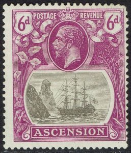 ASCENSION ISLAND 1924 KGV SHIP 6D