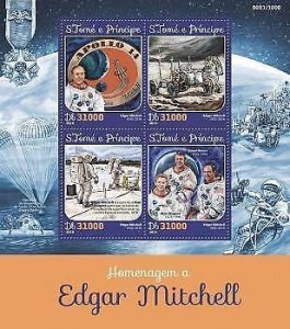 2016 S.Tome&Principe - Edgar Mitchell.  Michel Code: 6606-6609.Scott Code: 3052