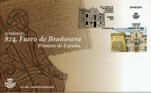 Spain Architecture Stamps 2020 FDC Fuero Town Charter Branosera 824 1v Set