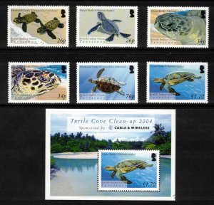 BIOT 2005 Turtles; Scott 290-96, SG 312-18; MNH