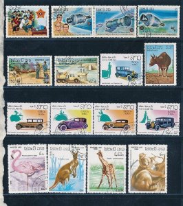 D397517 Laos Nice selection of VFU (CTO) stamps