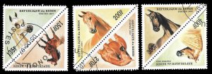Benin SC 1053a-1053c * Horses * CTO * 1997