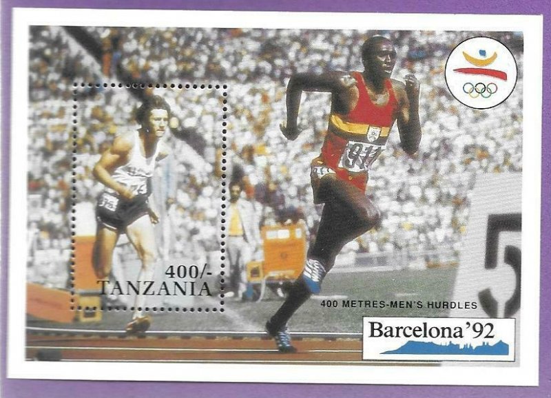 1991   TANZANIA  -  SG.  MS 877 A & B  -  SUMMER OLYMPICS  -  MNH