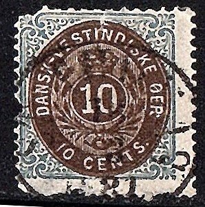 DANISH WEST INDIES 1876 Scott 10 used