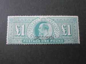 Great Britain 1902 Sc 142 KGEII SPECIMENT MH