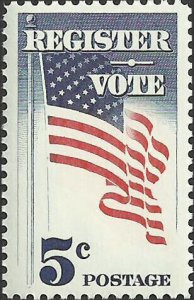 # 1249 MINT NEVER HINGED ( MNH ) REGISTER AND VOTE     XF+