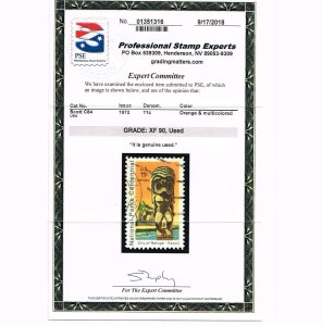 EXCEPTIONAL GENUINE SCOTT #C84 POSTALLY USED BIG MARGINS PSE CERT GRADED XF-90