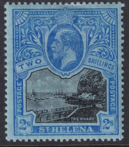 Sc# 69 St. Helena 1912- 1916 KGV The Wharf 2/ issue MM-MHH CV $50.00 Stk #2