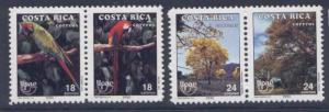 Costa Rica 434a,6a MNH Birds, Flowers, Upae