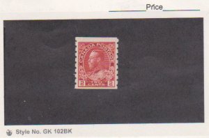 Canada Scott # 127 Mint Hinge Remnant 2c George V Coil from 1912 Catalogue $35.0