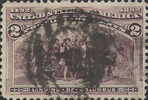 # 231 Brown Violet Used Landing Of Columbus