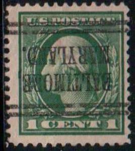 U.S. Precancel - Maryland, Baltimore - 1 Cent
