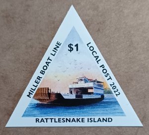 Rattlesnake Island #195 $1 Miller Boat Line MNH imperf (2022)