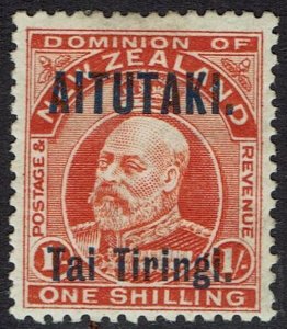 AITUTAKI 1911 KEVII OVERPRINTED 1/-