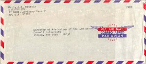 United States Vietnam War Soldier's Free Mail c1967 APO 96318 Direct Air Supp...