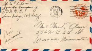 United States, Military, California, Airmail, Postal Stationery, U.S. Marine ...