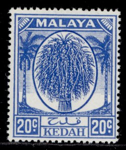 MALAYSIA - Kedah GVI SG84a, 20c bright blue, NH MINT. 