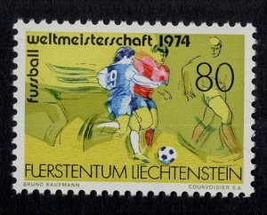 Liechtenstein  #549  MNH  1974  worlds championship football   soccer