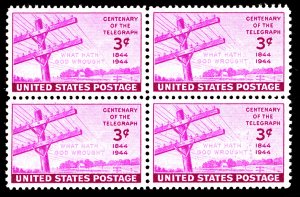 U.S. #924 MINT BLOCK OG NH