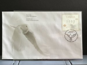 Canada  1999 Dove first Day Issue Hologram  stamp cover R31566