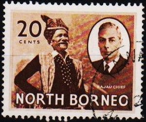 North Borneo.1950 20c  S.G.364 Fine Used