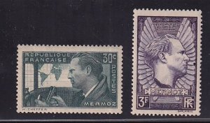France  #325-326  MH  1937    Mermoz
