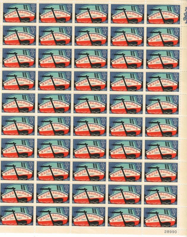 Scott 1325 - Erie Canal. Sheet Of 50  MNH.OG.   #02 1325