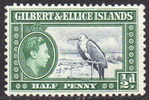 Gilbert & Ellice Islands 1939 ½d Great Frigatebird MH