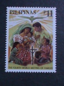 ​PHILIPPINES 2002-SC#21809-10 4TH WORLD MEETING OF FAMILY. MNH VERY FINE