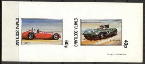 {ST193} Staffa Scotland Cars (2) Sheet of 2 Imperf. MNH Local