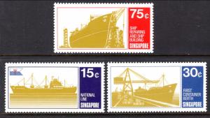 Singapore 126-128 Ships MNH VF