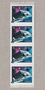 STAR TREK = STARSHIP GALILEO = strip of 4 coil stamps MNH Canada 2017