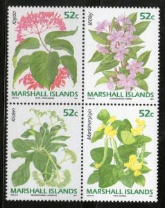 Marshall Islands 1991 Flowers Tree Plant Flora Sc 398b Se-tenant MNH # 3971
