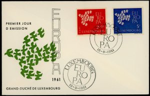 Luxembourg 382-3 on FDC - EUROPA