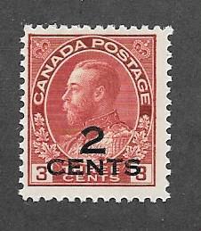 Canada  Scott #140  Mint NH Scott CV $42.50