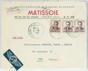 45054 - - MOROCCO Morocco - POSTAL HISTORY - Airmail LETTER to ITALY 1963-
