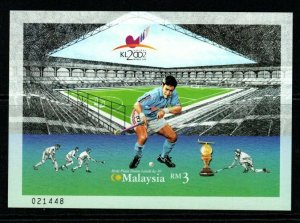 MALAYSIA SGMS1052a 2002 TENTH HOCKEY WORLD CUP IMPERF MNH