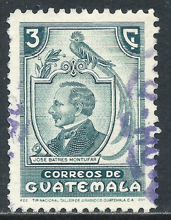 Guatemala, Sc #318, 3c Used