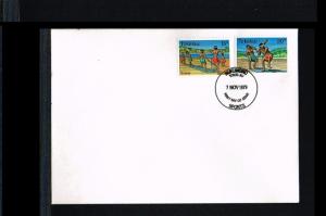 1979 - Tokelau Islands FDC Mi. 63 + 65 - Sport - Cricket [GA068]