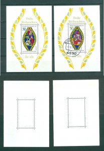 Germany + Berlin 1976. Souvenir Sheet MLH. + Cancel. Christmas. Window, Church.