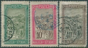 Madagascar 1908 SG56-63 Transport (3) FU