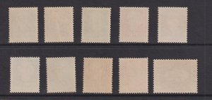 Surinam #243-252  MNH 1951  Juliana .  complete set