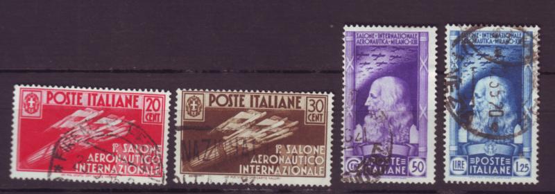 J20331 jlstamps 1935 italy set used #345-8 da vinci