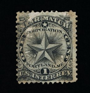 GENUINE SCOTT #RO172b PRIVATE DIE STAR MATCH CO. PRINTED ON SILK PAPER #14023